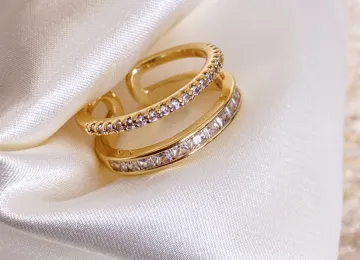 Anel de semijoia com pérola Joias de Madame